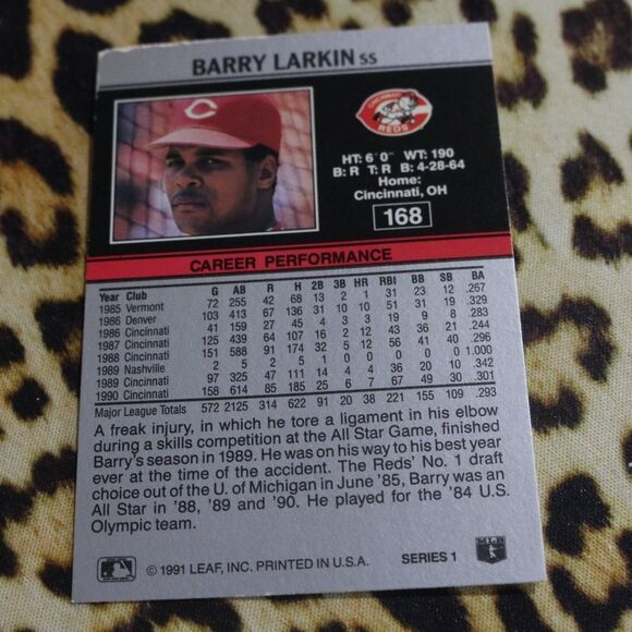 Barry Larkin #168 Baseball Card - Picture 2 of 2